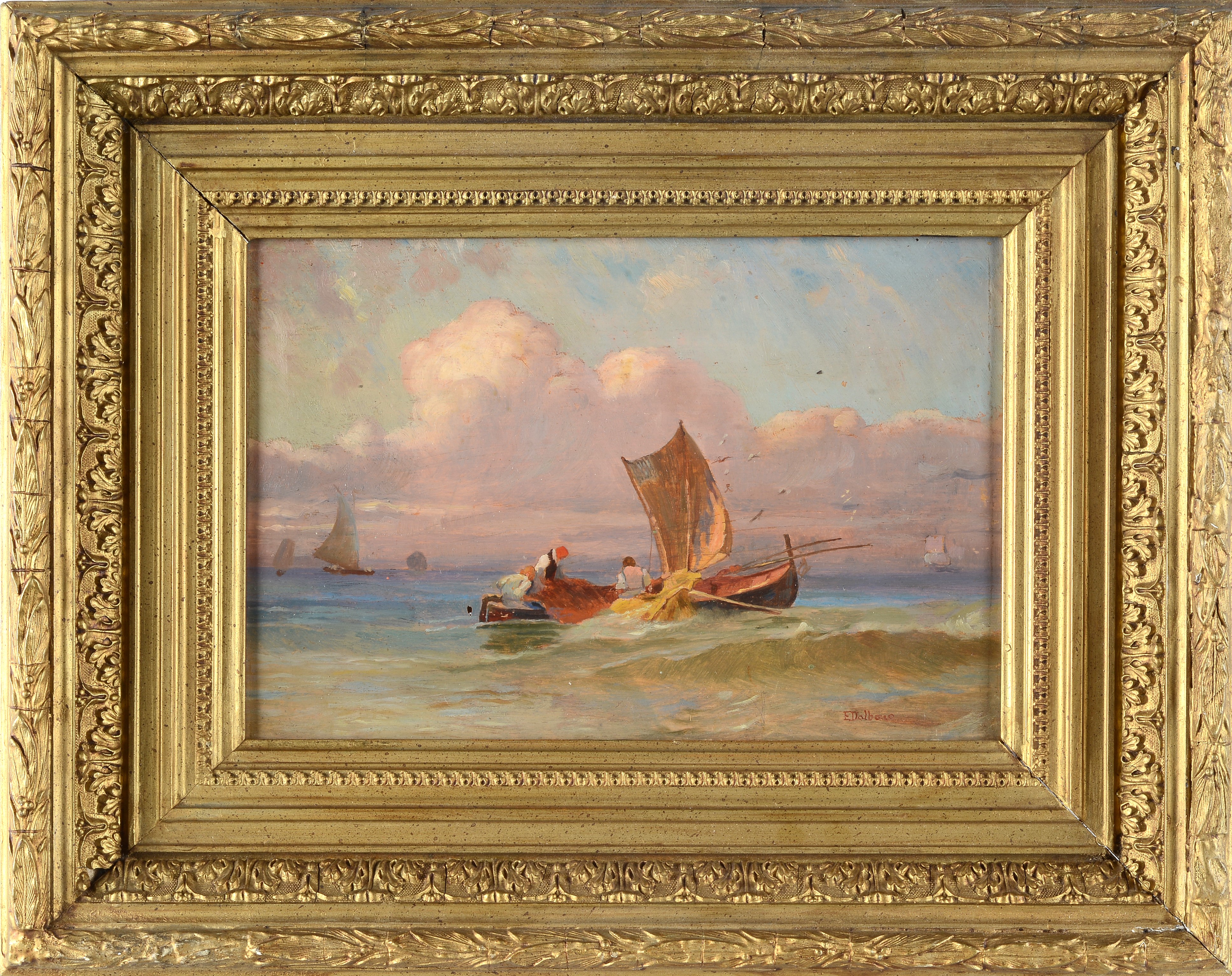 Eduardo Dalbono - Barca di Pescatori