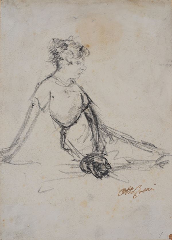 Ottone Rosai - Figura seduta