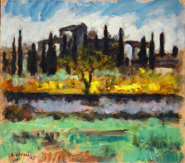 Ardengo Soffici - Paesaggio a Poggio a Caiano