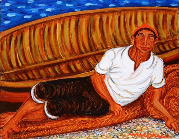 Giuseppe Migneco - Pescatore sdraiato