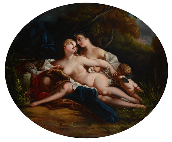 Scuola Francese, fine XVIII inizi XIX sec. - Venus and Adonis