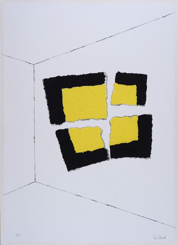 Pino Pinelli : Senza titolo  - Serigrafia materica - Asta ARTE MODERNA E CONTEMPORANEA - Galleria Pananti Casa d'Aste