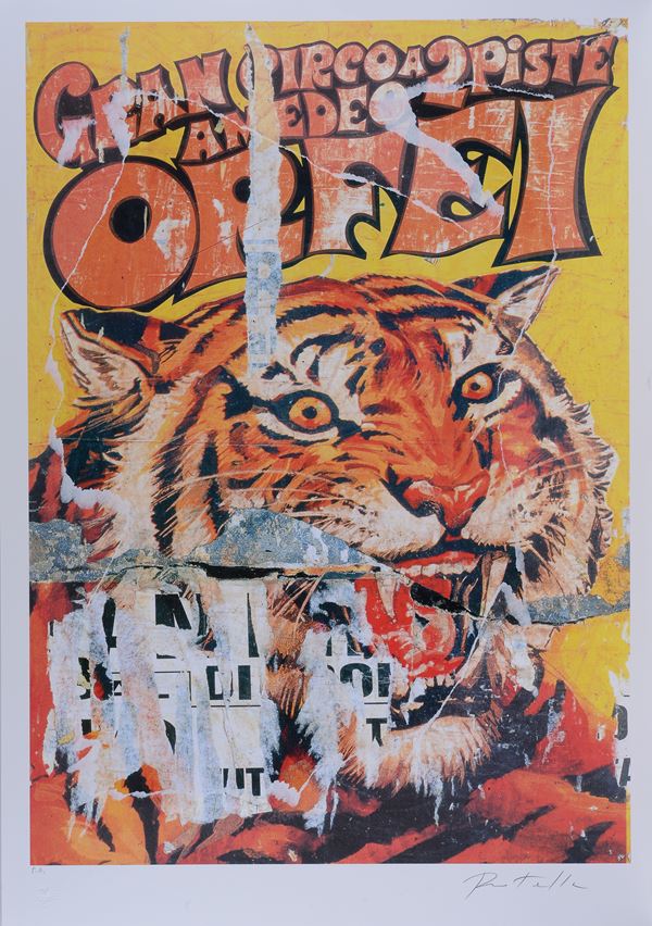 Mimmo Rotella - Gran Circo a due piste Amedeo Orfei