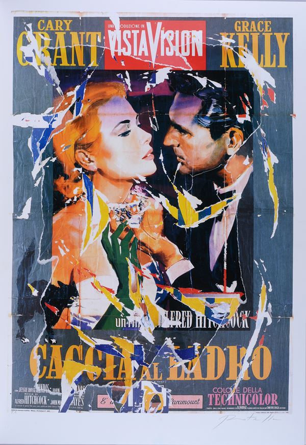 Mimmo Rotella : Caccia al ladro  - Litografia - Asta ARTE MODERNA E CONTEMPORANEA - Galleria Pananti Casa d'Aste