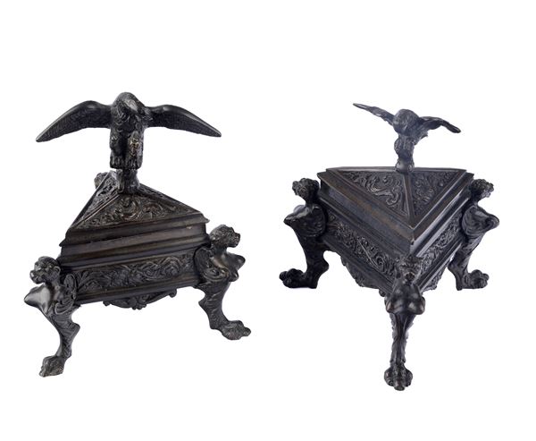 Two inkwells  
