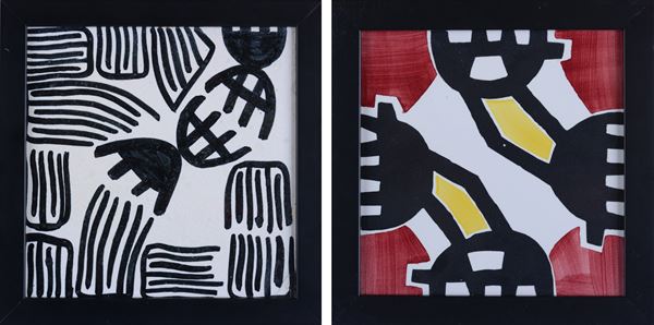 Giuseppe Capogrossi - PAIR OF TILES