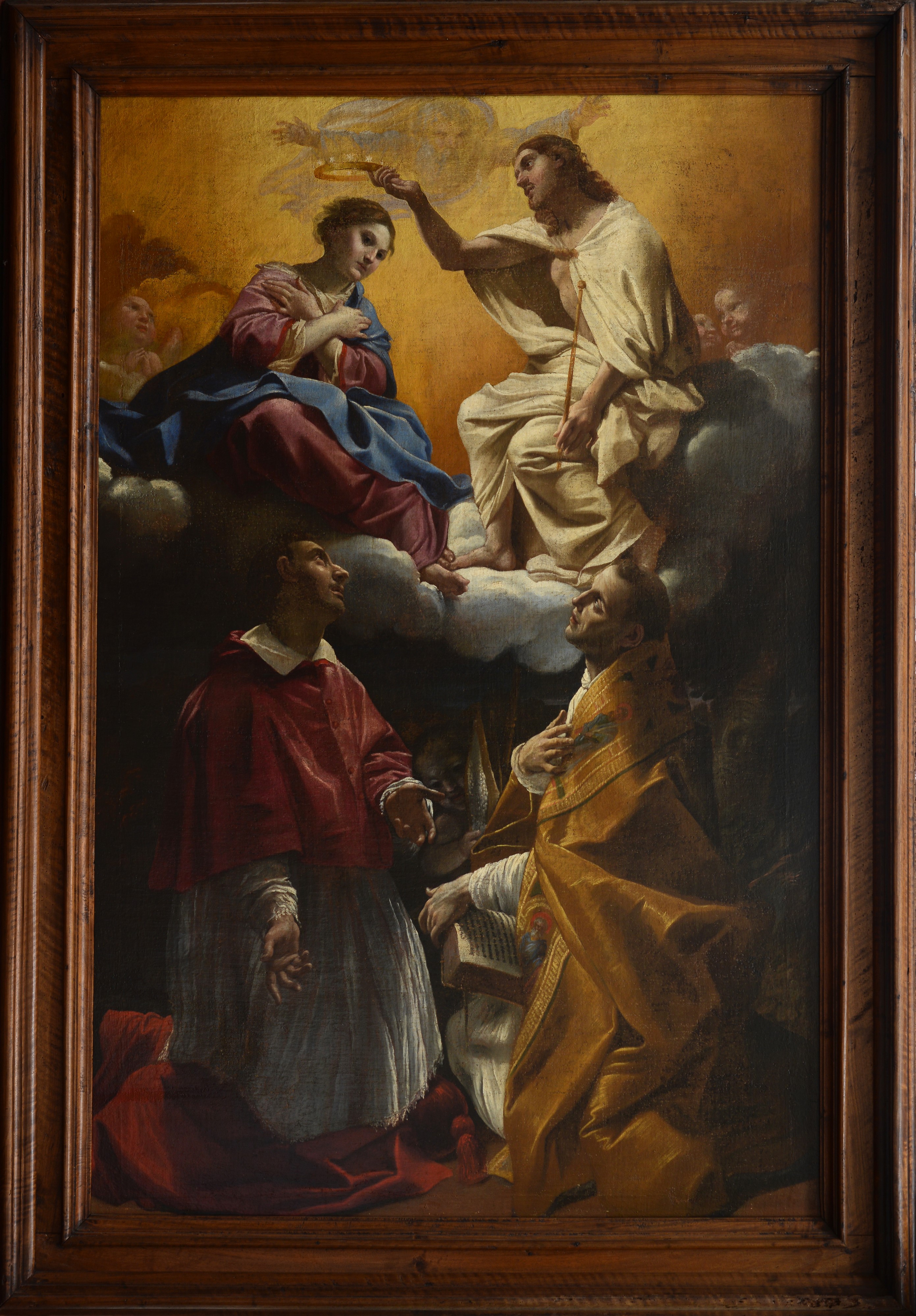 Incoronazione della Vergine con San Carlo Borromeo e un santo vescovo