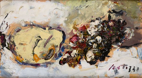 Sergio Scatizzi - Natura morta (Natura con meloni e uva)