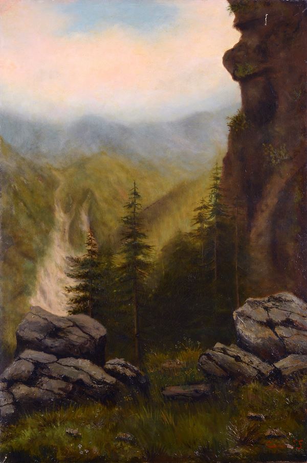 Filippo Carcano - Paesaggio montano