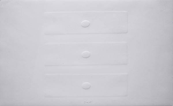 Turi Simeti - 3 white ovals