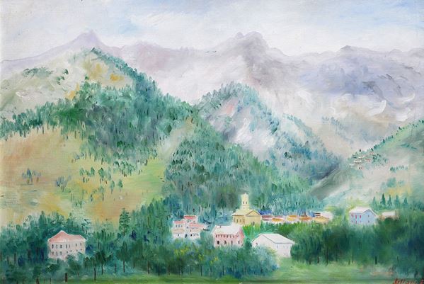 Umberto Lilloni - Paesaggio di Bardonecchia