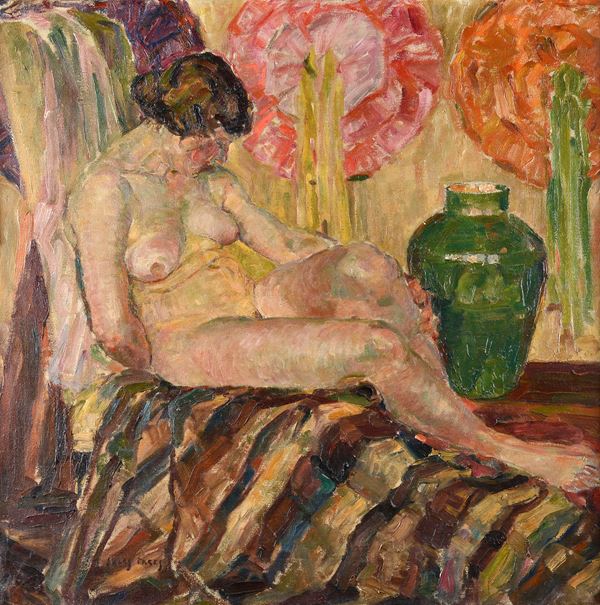 Jules Eugene  Pages - Nudo sul sofa
