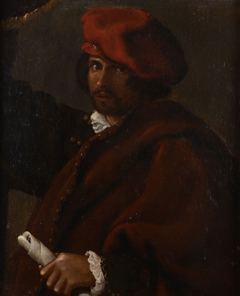 Ritratto di uomo con berretto rosso