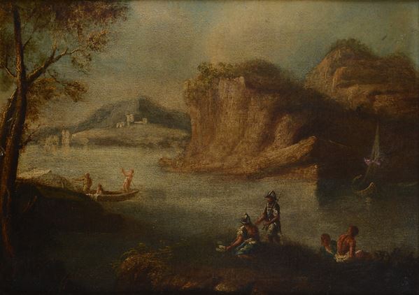 Anonimo, XVII - XVIII sec. - Paesaggio 