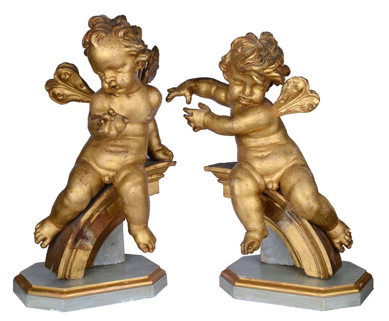 Coppia di putti alati