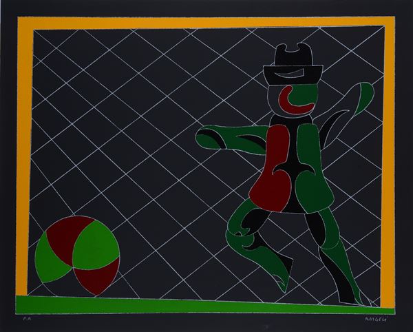 Franco Angeli : Senza titolo  - Serigrafia - Asta ARTE MODERNA E CONTEMPORANEA - Galleria Pananti Casa d'Aste