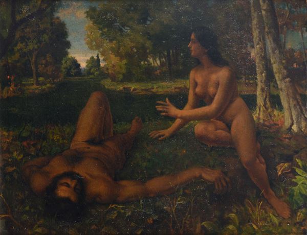 Gian Rito Baccarini - Adamo ed Eva nel Giardino dell'Eden