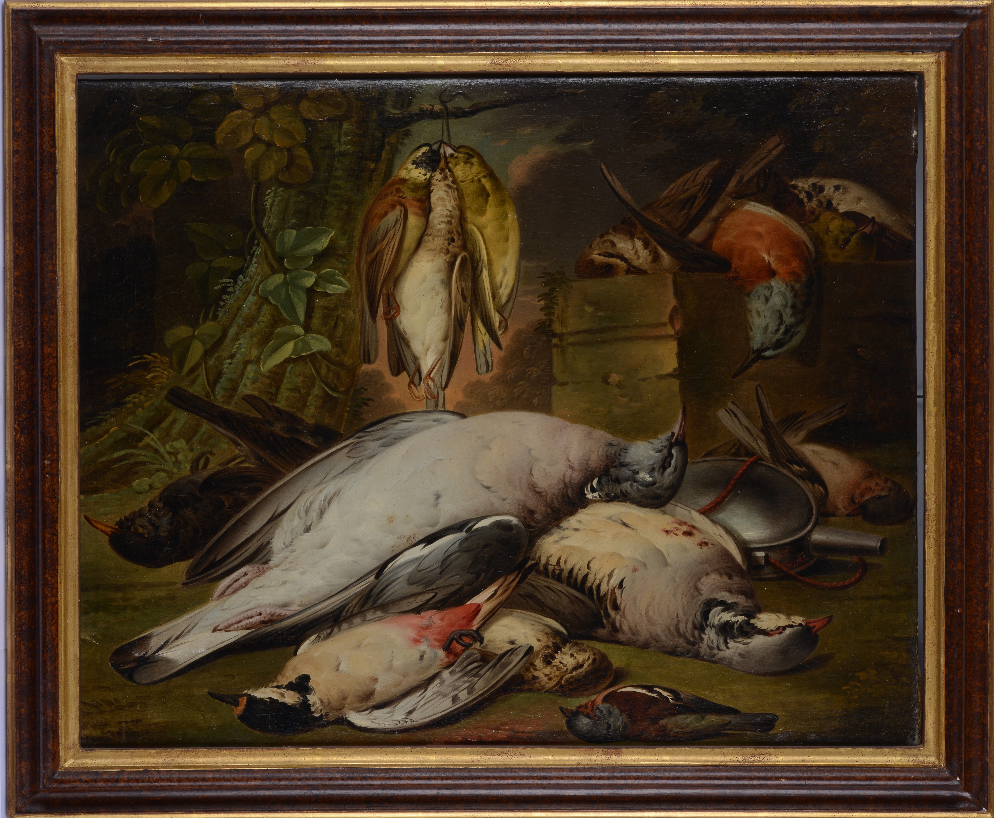 Coppia di nature morte con volatili