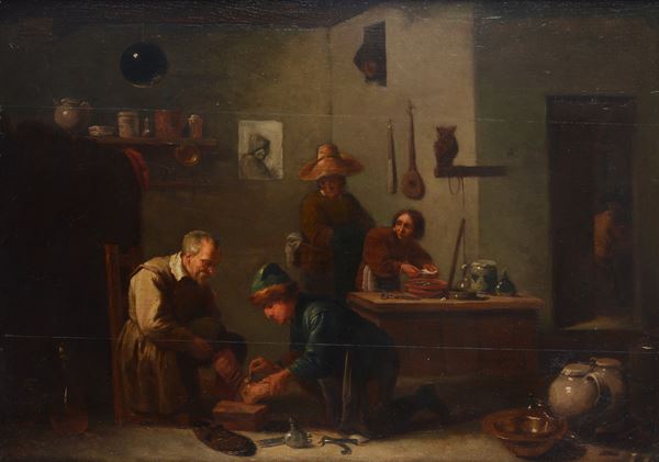 Scuola Olandese, XVIII sec. - Dal ciabattino
