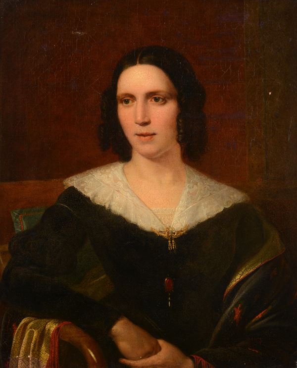 Anonimo, XIX sec. - Portrait of a Lady 