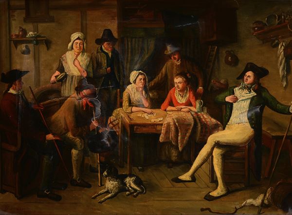 Anonimo, XIX sec. - Conversation in an interior