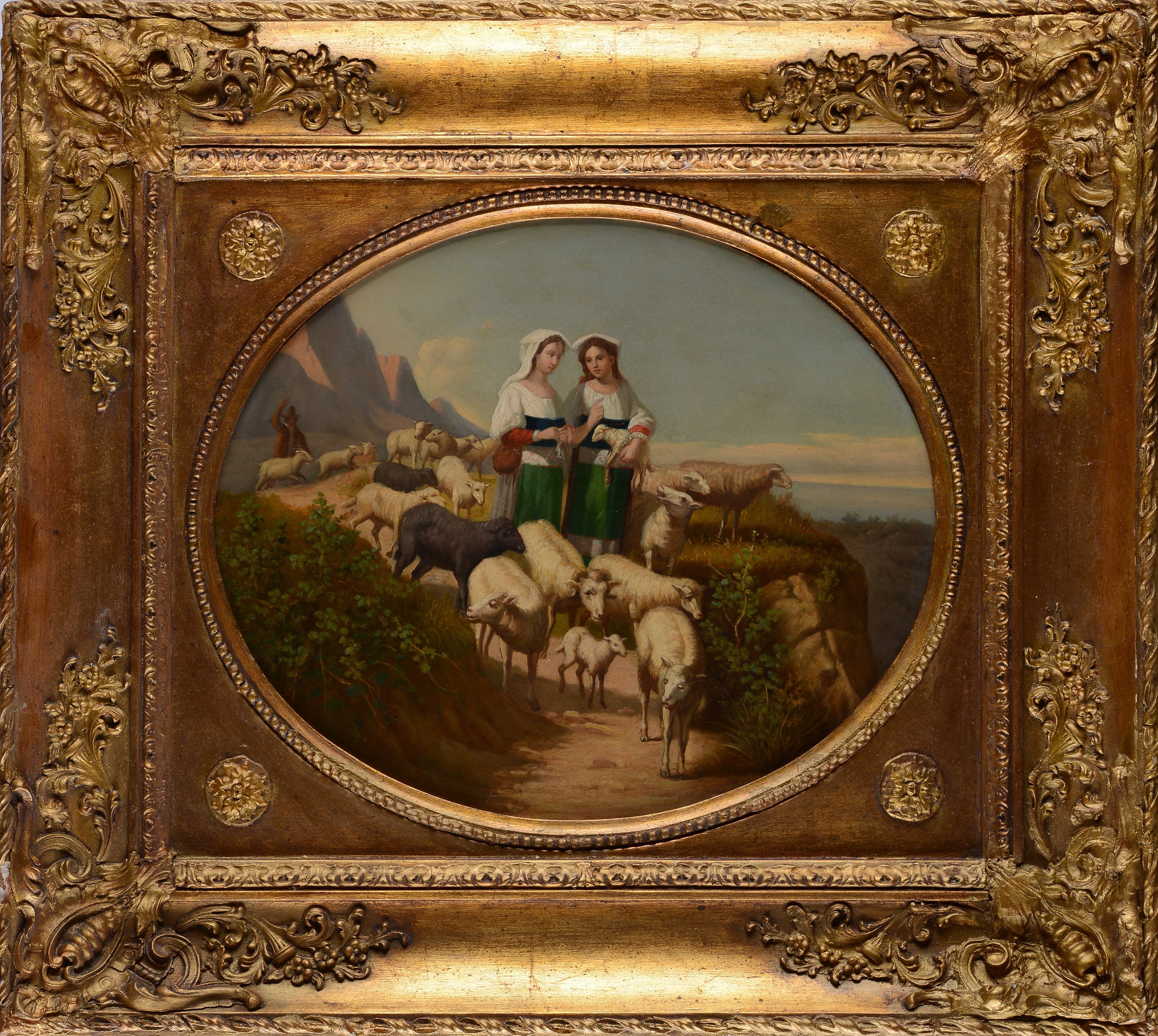 Pastorelle con gregge