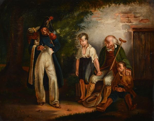 Maniera di Nicolas Toussaint Charlet - Departure of the soldier