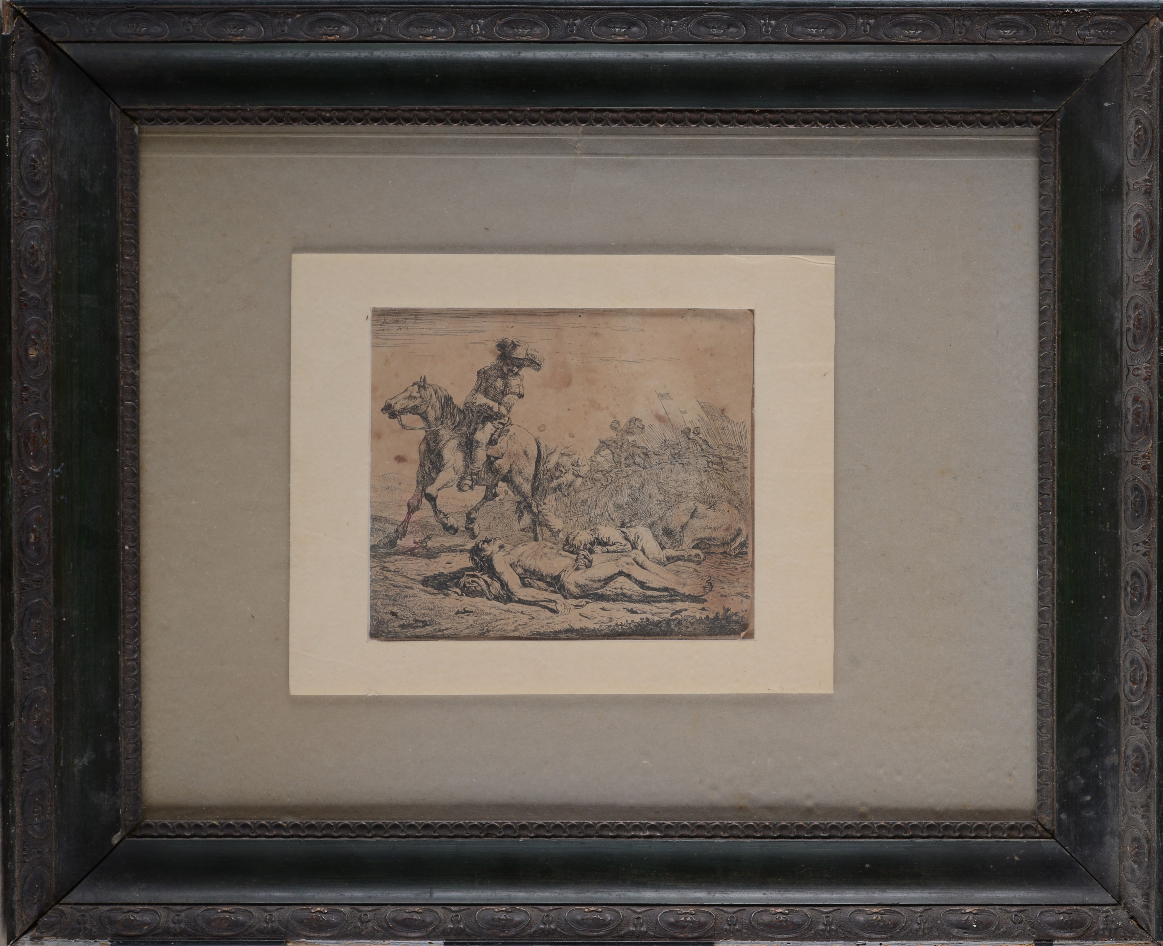 Campo di battaglia con cavaliere