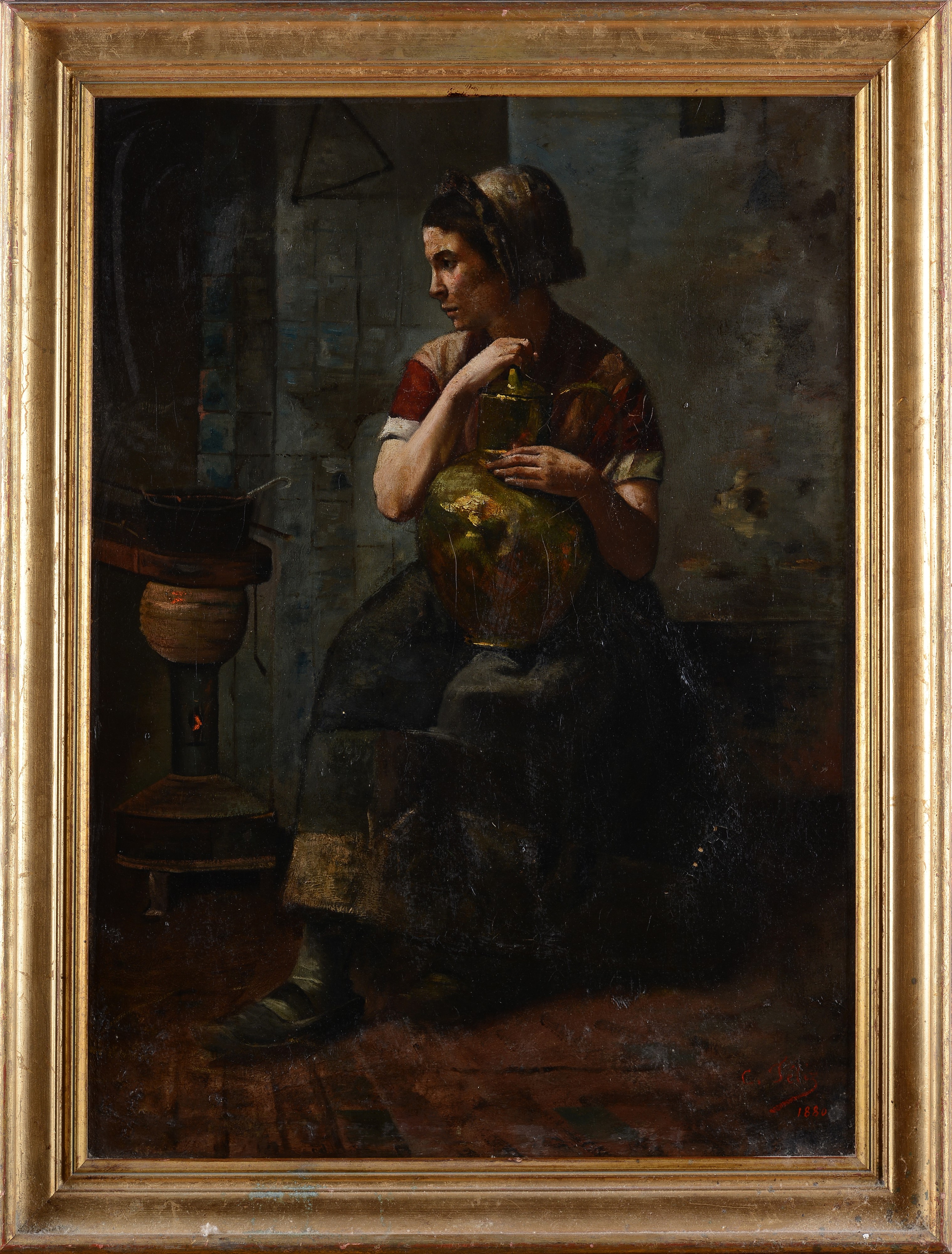 Ragazza seduta