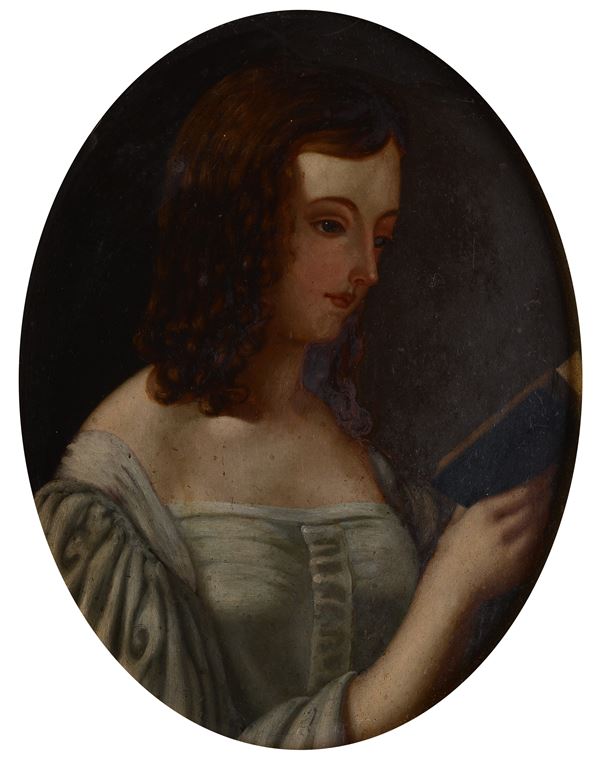 Scuola Francese, XIX sec. - Girl reading