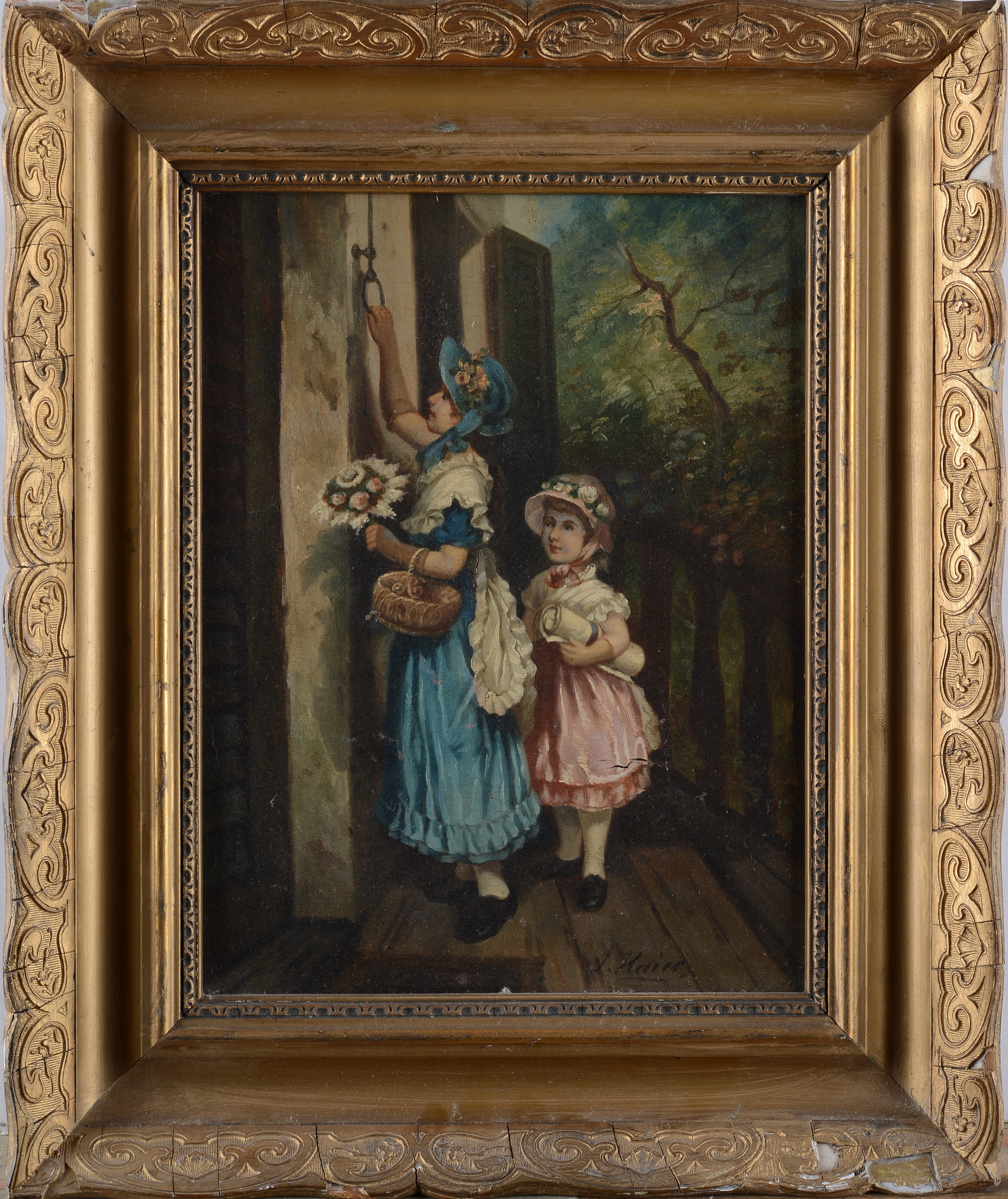 Bambine che suonano il campanello