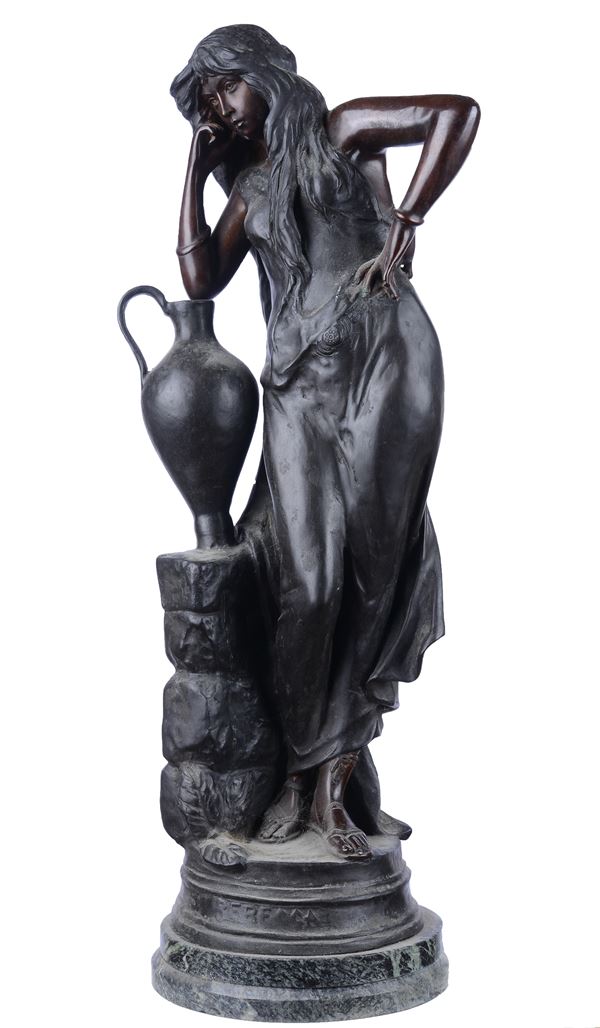 Scuola Francese, XIX sec. - Woman with bronze amphora