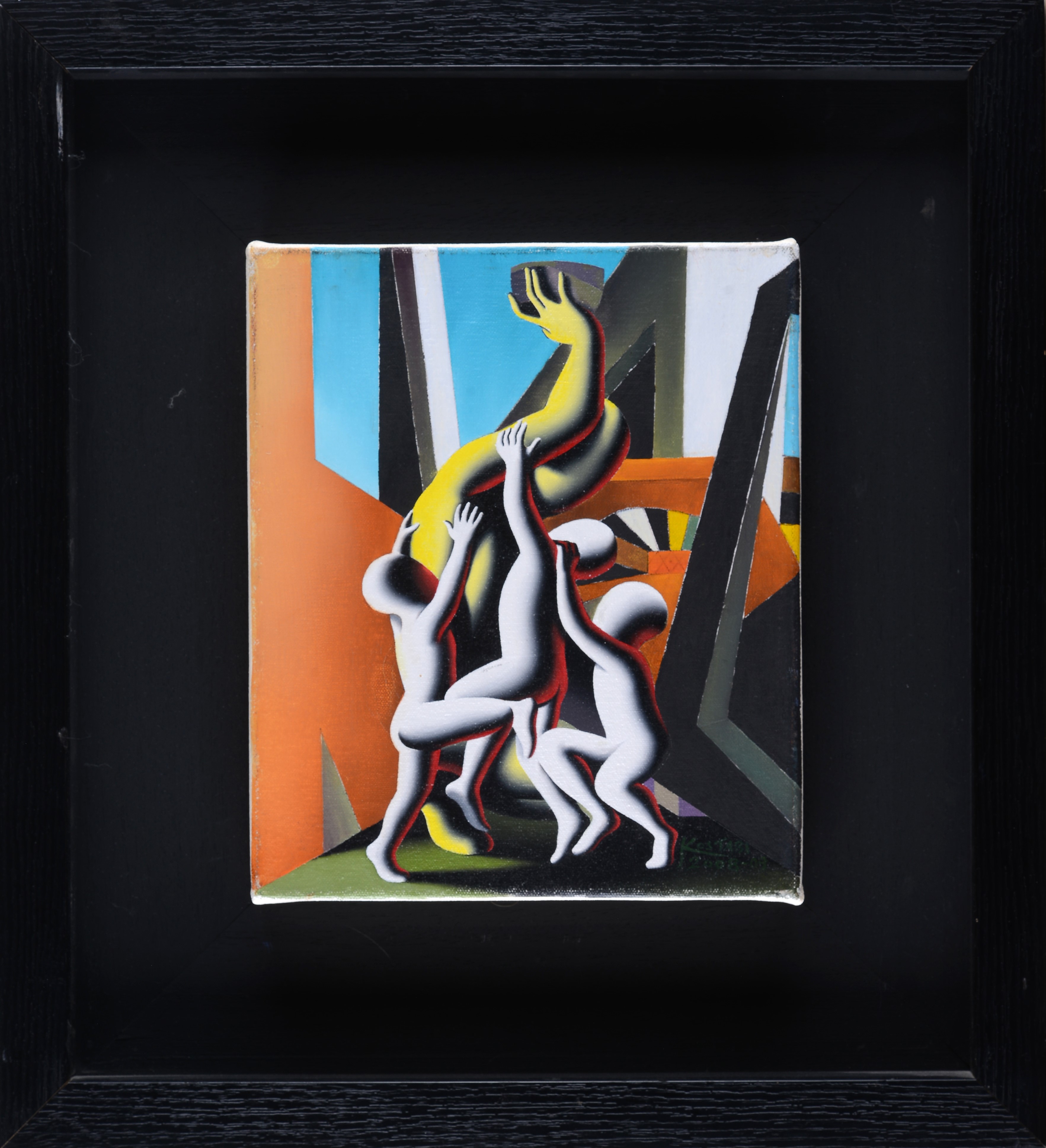 Mark Kostabi - Child support, acrilici su tela