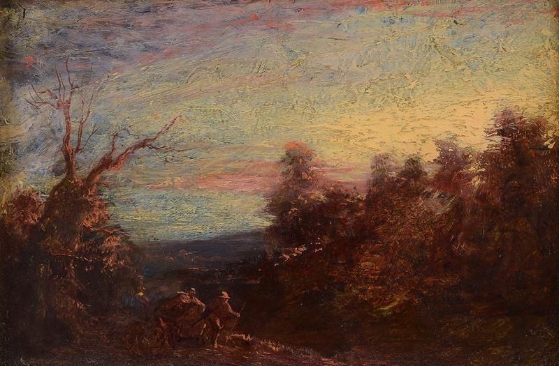 Paesaggio (fronte) - Tentazione (verso)