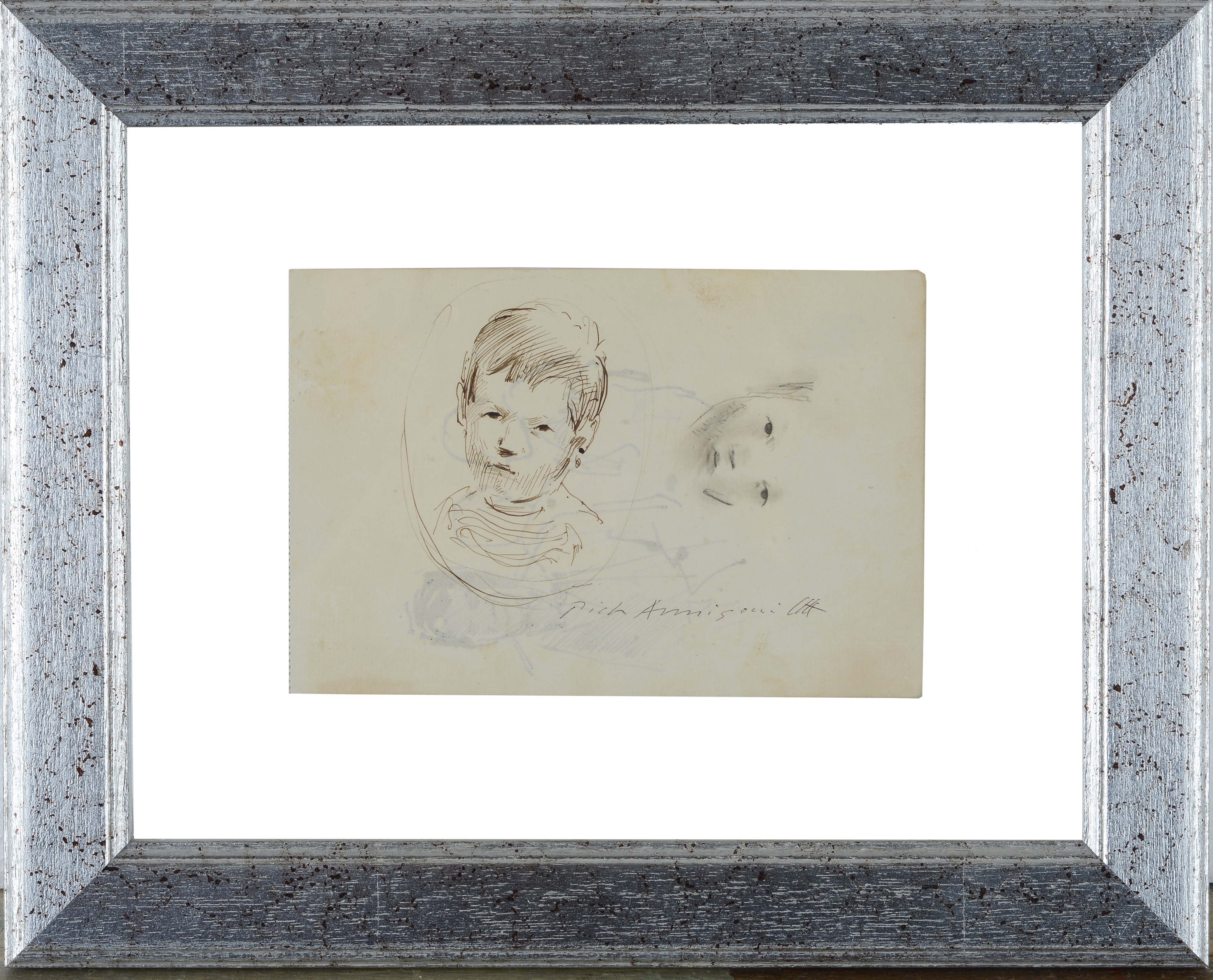 Studio di volti di bambino (fronte) - Studio per figure (retro)