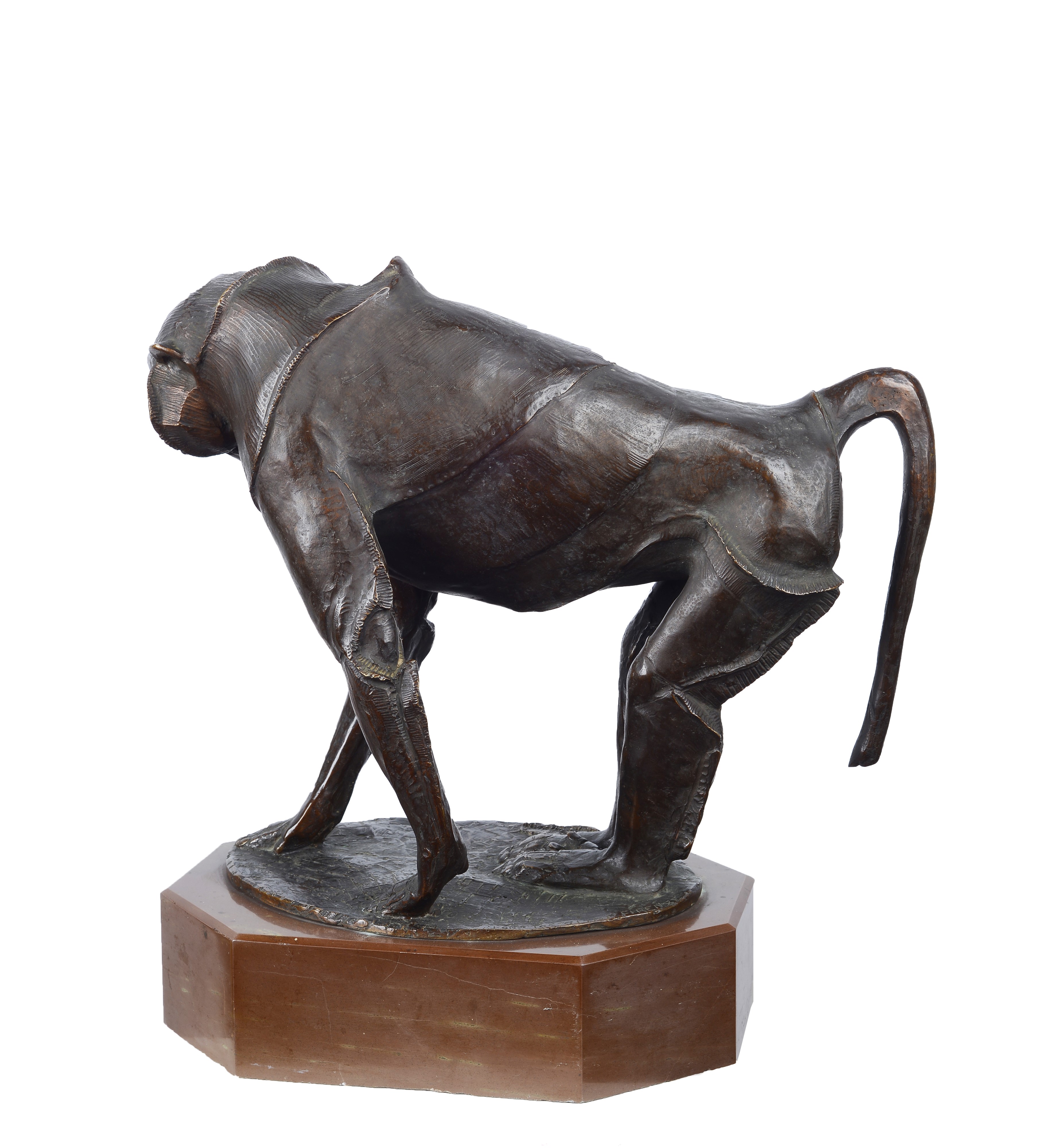 Sirio Tofanari - Babbuino, scultura in bronzo su base in marmo