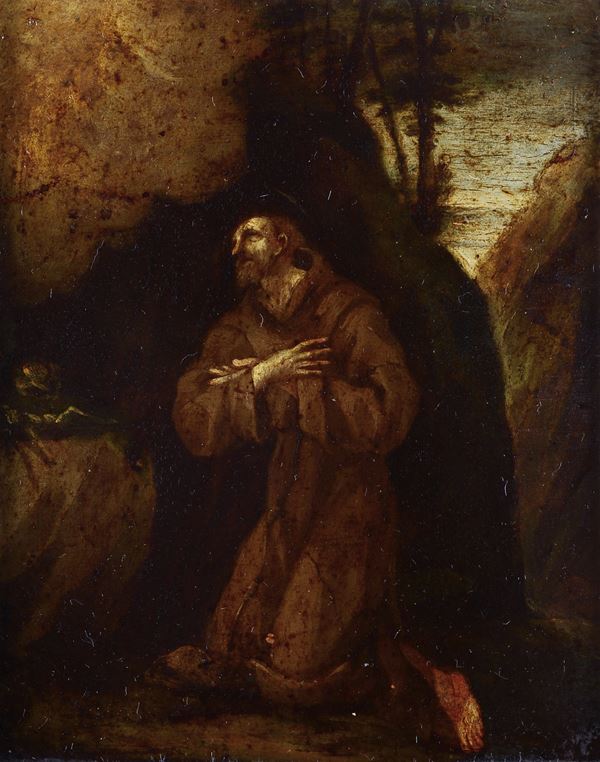 Anonimo, XVII sec. - Saint Francis in ecstasy