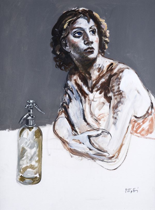 Alberto Sughi - Woman at the bar
