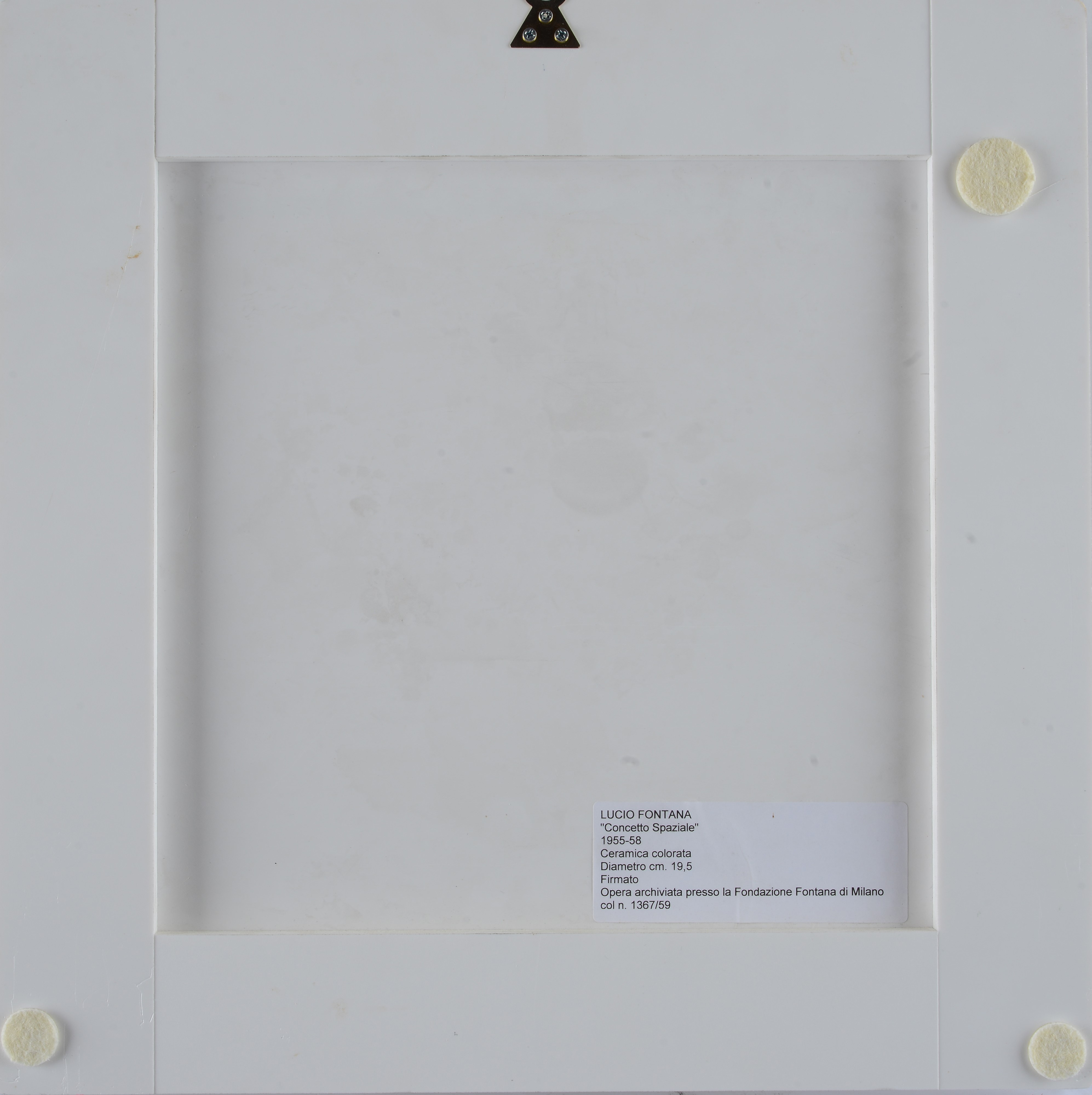 Lucio Fontana - Concetto Spaziale, ceramica colorata