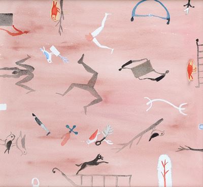 Senza titolo (1997), tecnica mista e collage su carta