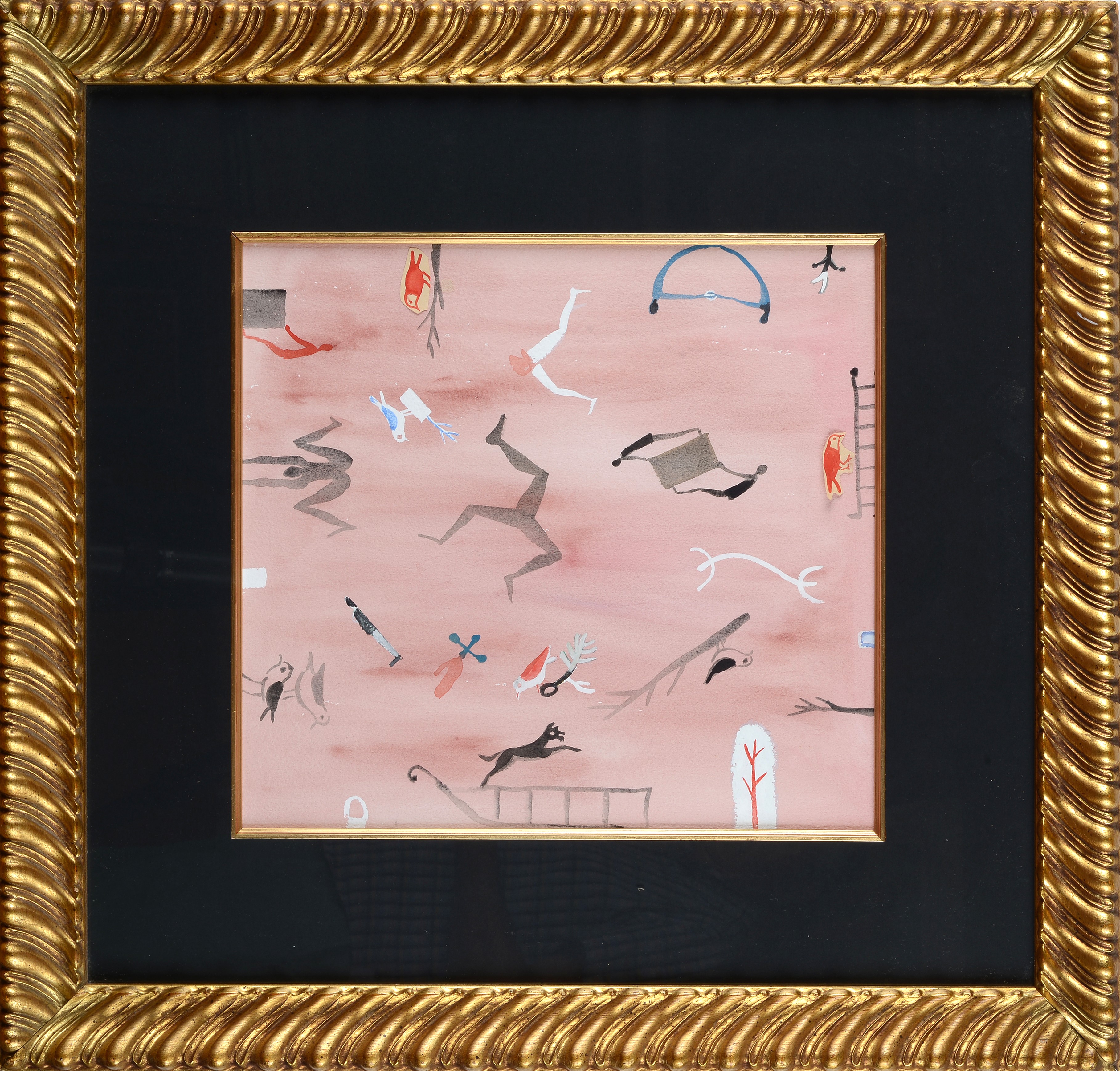Roberto Barni - Senza titolo (1997), tecnica mista e collage su carta