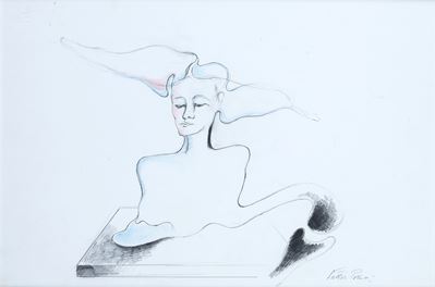Figura, tecnica mista su carta (2001)