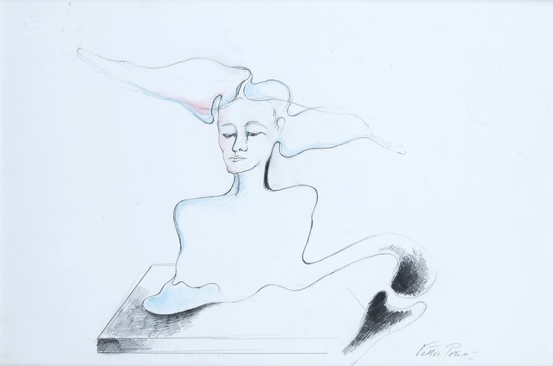 Vettor Pisani - Figura, tecnica mista su carta (2001)