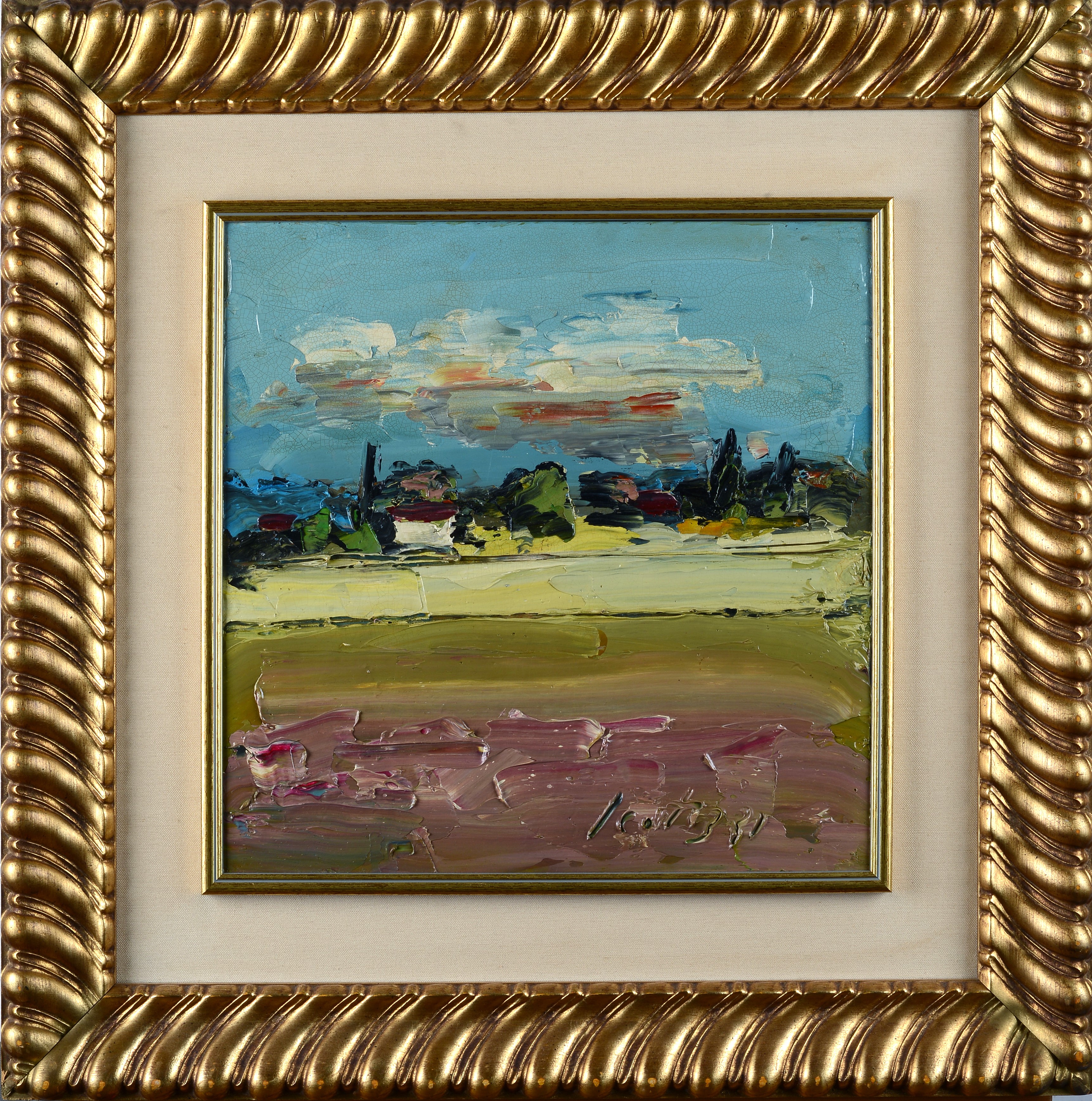 Sergio Scatizzi - Paesaggio, olio su tavola