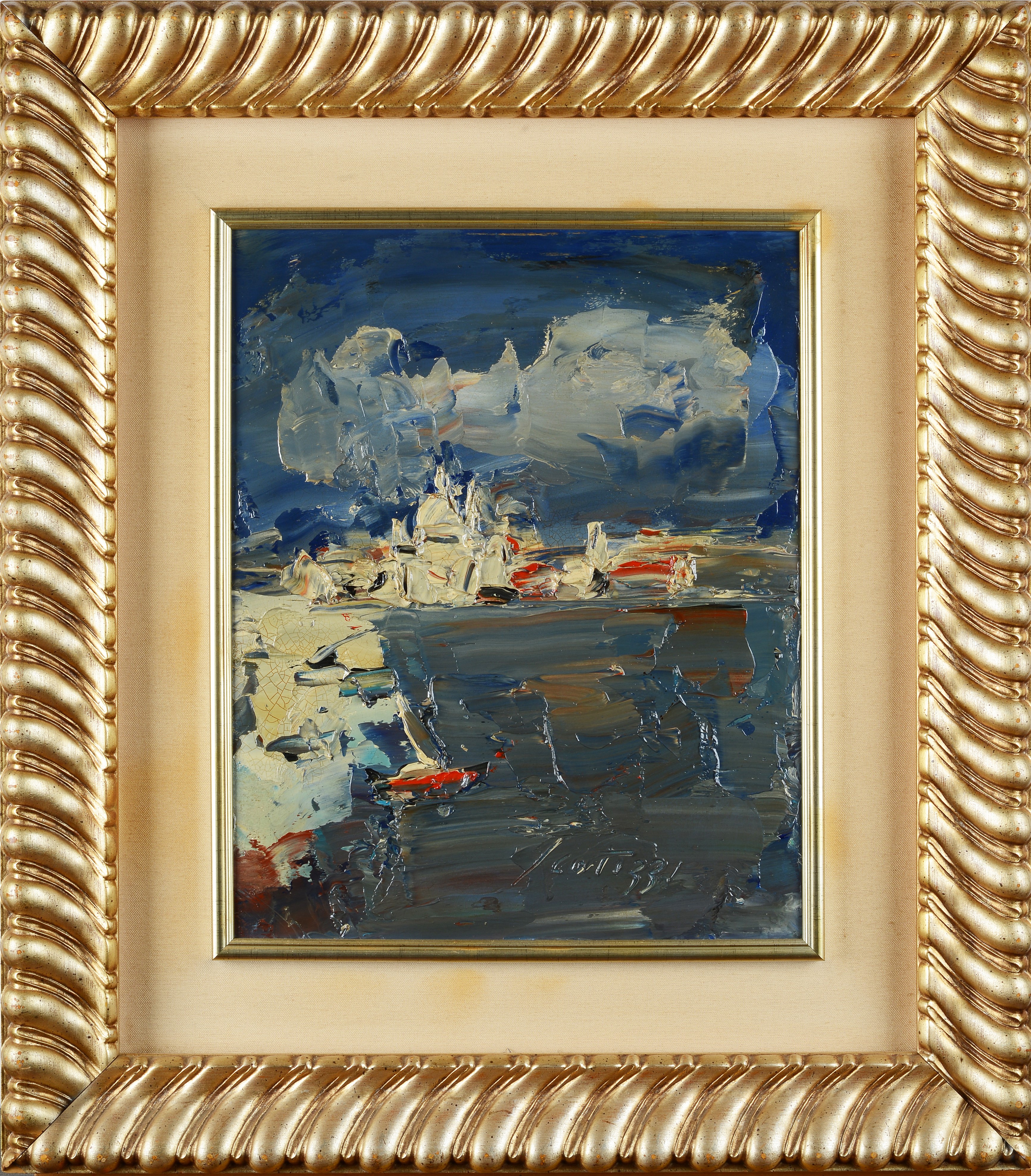 Sergio Scatizzi - Paesaggio, olio su tavola