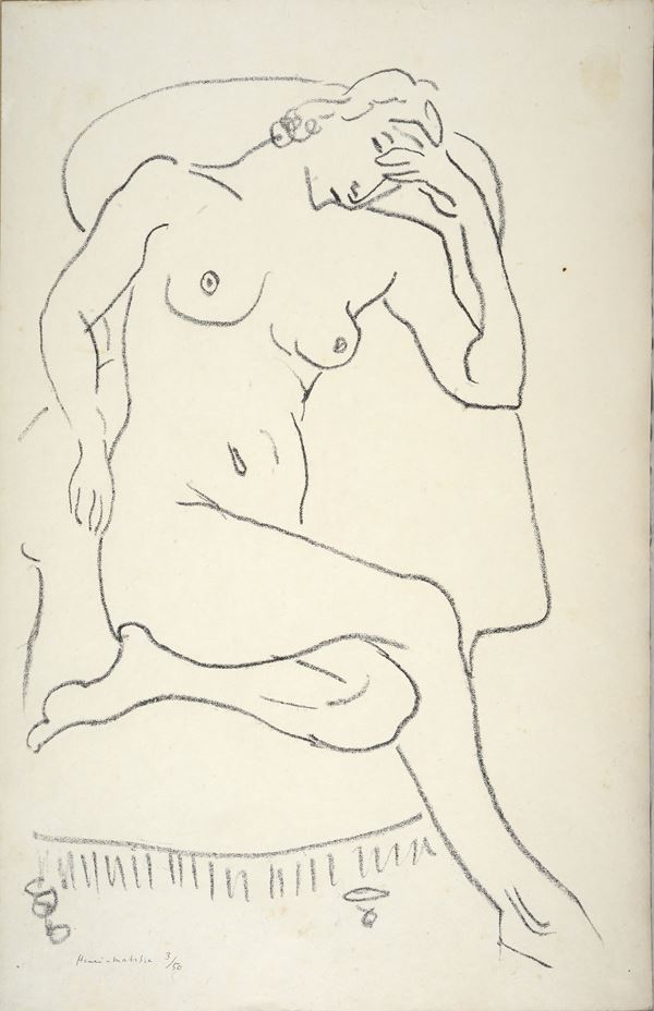 Henri Matisse - Nu assis dans un fauteuil, une jambe replié