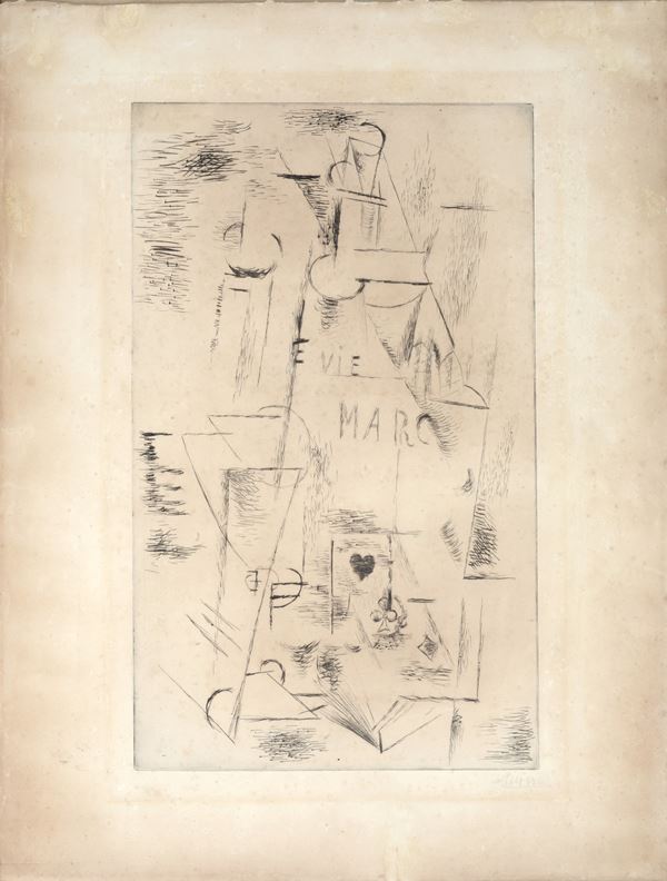 Pablo Picasso - Nature morte à la bouteille de Marc