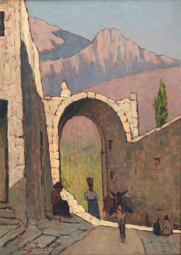 Giovanni Lomi - Strada con arco