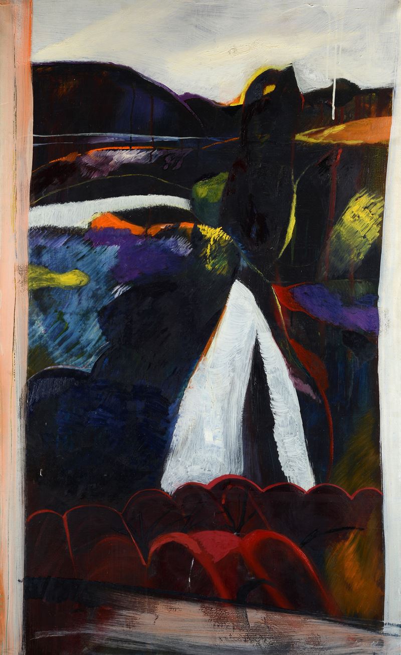 Fernando Farulli - Paesaggio - Olio su tela, cm. 130x80