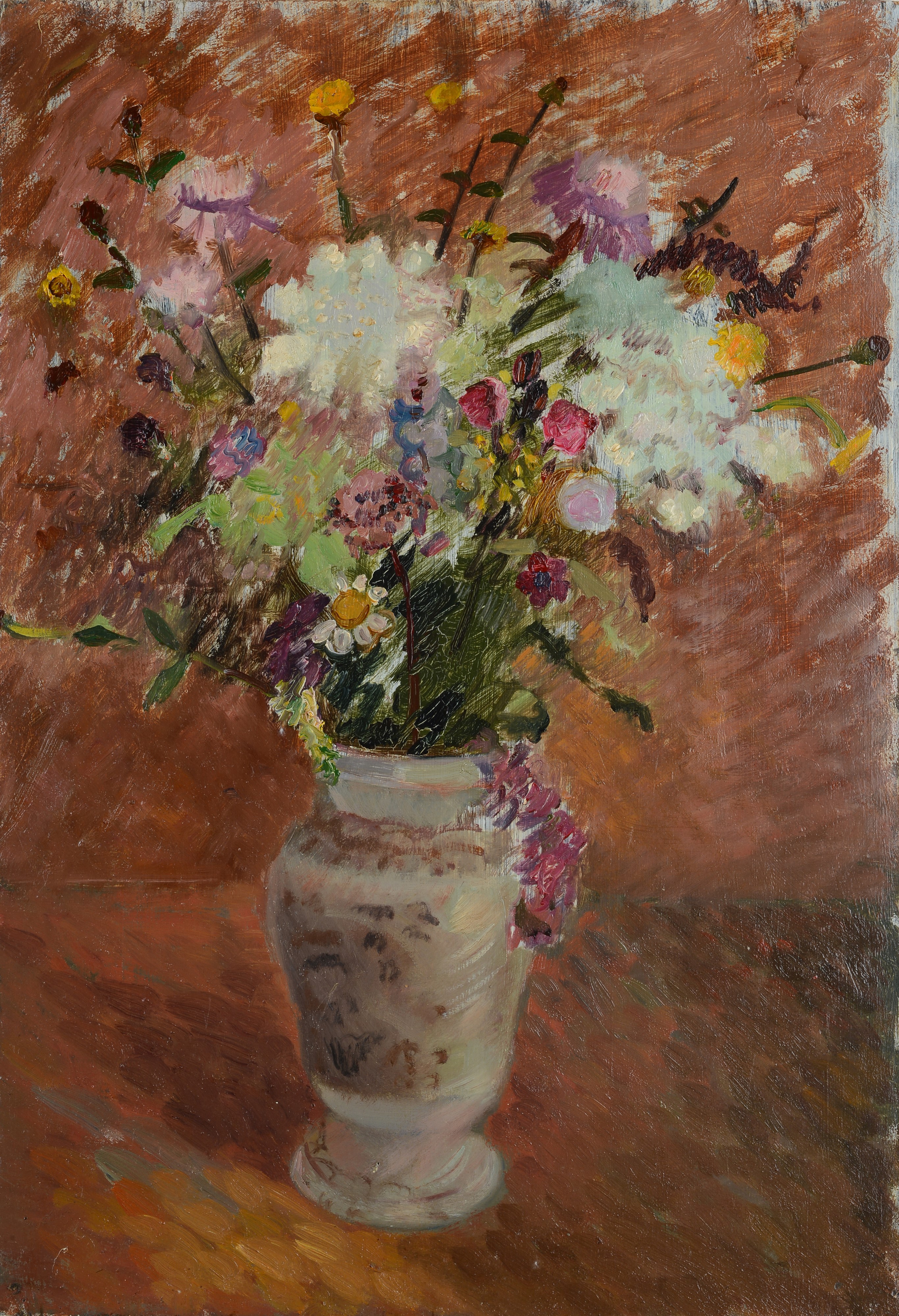 Albero (fronte) Vaso di fiori (verso)